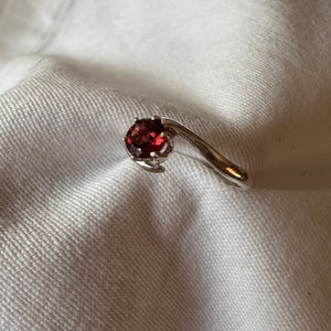 Pyrope Almandine Garnet Sterling Silver Ring