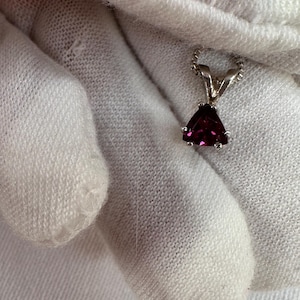 Rhodolite Garnet and sterling silver necklace