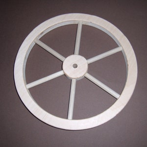 Wooden 10&quot;  handcrafted wheel, Part No 1401-D