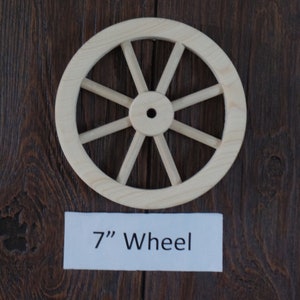 Handcrtafted 7" wooden wheel with 8 spokes SKU#1401-M