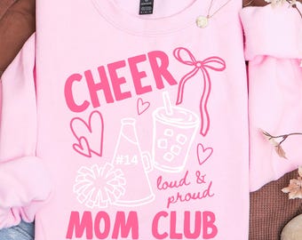 Personalized Cheer Mom Sweatshirt, Game Day Mama Crewneck, Custom Sports Mom Gift