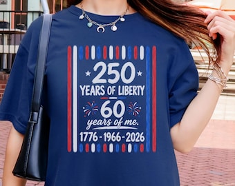 60th Birthday Patriotic T-Shirt, Vintage 1966 Birthday Tee, Personalized 4th Of July Birthday Shirt