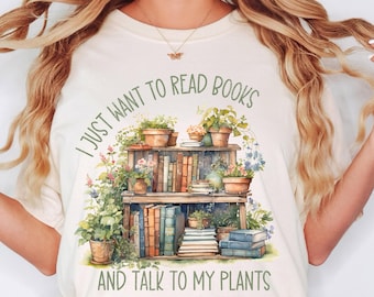 Book Lover Comfort Colors Shirt, Funny Plant Mom Shirt, Book Club Gift, Bookworm Tee, Reading Teacher Shirt, Librarian Gift