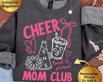 Personalized Cheer Mom Sweatshirt, Game Day Mama Crewneck, Custom Sports Mom Gift