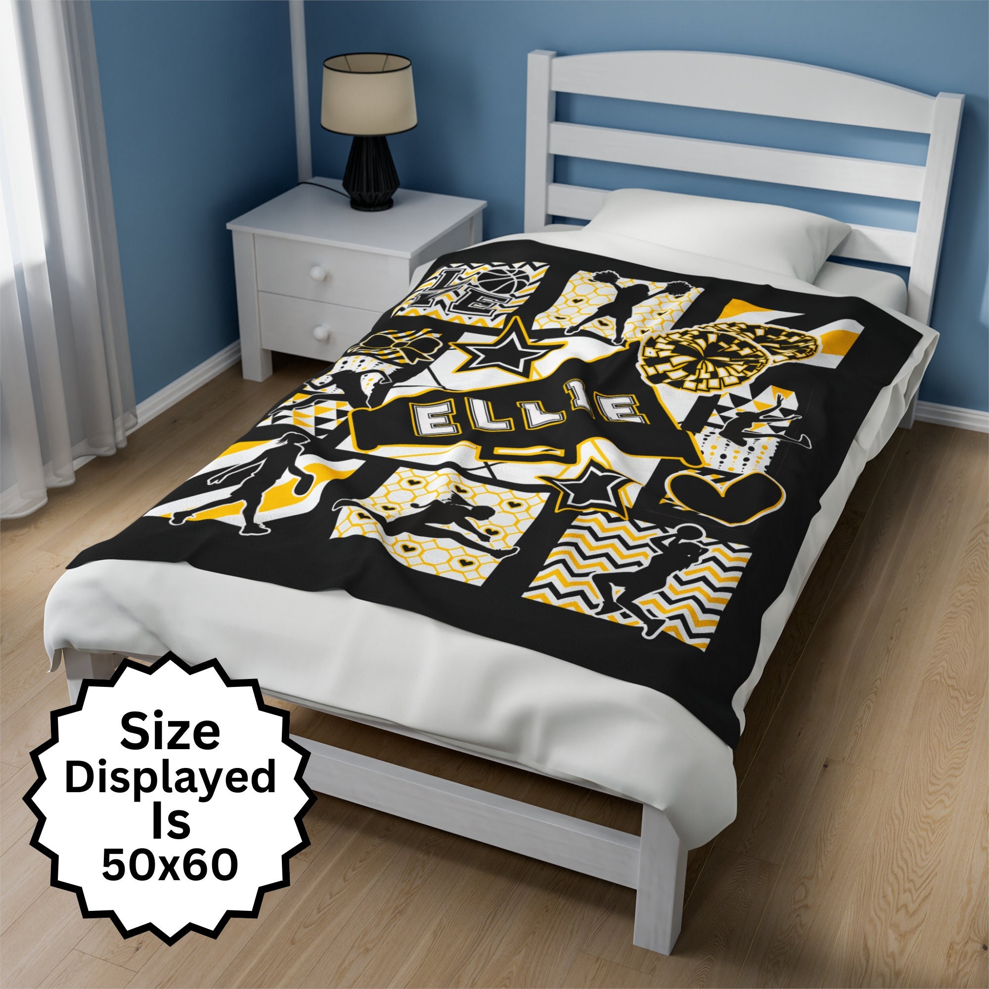 Personalized Sports Blanket for Girls, Sports Throw Blanket, Custom Name Blanket, Gift for Teens