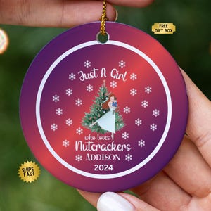 Personalized Nutcracker Ornament, Gift For Ballerina, Dance Instructor Gift, Keepsake Dancer Ornament, Nutcracker Lover, 2024 Ornament