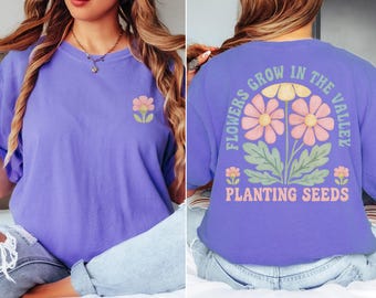 Comfort Colors Christian Wildflower Shirt, Boho Flowers Tee