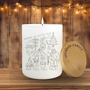 Funny Camping Candle, Personalized Gift For Campers, Natural Soy Wax 10 oz Candle, Camper Decor, Gift For Hikers, Campfire Candles
