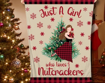 Nutcracker Christmas Blanket: Cozy Sherpa or Minky Blanket