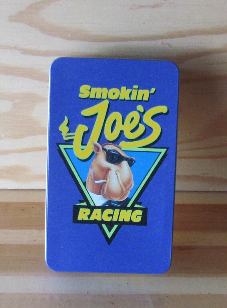 Smokin/' Joe/'s racing tin with matches 1994