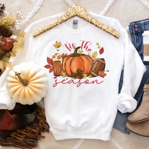 Tis The Season Fall Sweatshirt, Pumpkin Sweatshirt, Cute Fall Crewneck, Football Sweatshirt, Womens Fall Crewneck, Womans Fall Shirt