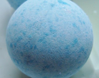 Light Blue Bath Bomb with glitter, gift for her, female present,  UK bath bomb, stocking filler, stocking stuffer, vegan bath bomb