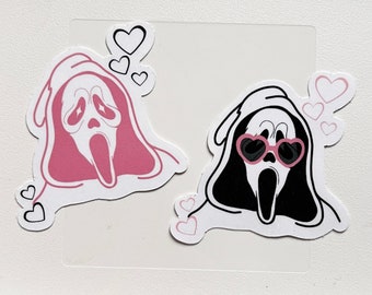 Flirty Ghost Face Scream Sticker | Valentine's Day | Romance | Relationship | Valentine | Gifts for her | Spooky Cute | Halloween