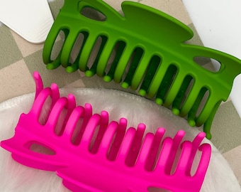 Large Neon Hair Claw Clip