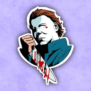 Flirty Michael Myers Sticker | I Love You | Halloween | Valloween | Valentine | Horror | Valentine&#39;s Day | Love