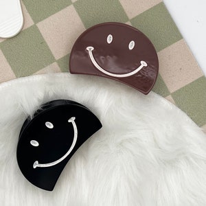 All Smiles Happy Face Rounded Hair Claw Clip