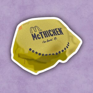 Fast Food Mc Thicken or Mc Bitchen Sandwich Stickers | Fast Food | Mickey | Chicken Sandwich