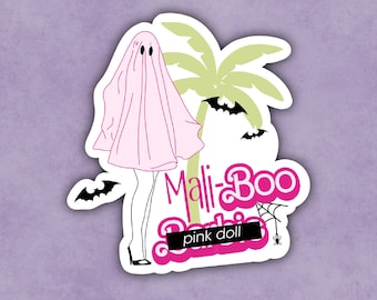 Mali-Boo Spooky Ghost Sticker | Dolly Stickers | Doll Sticker | Halloween | Malibu Barbi