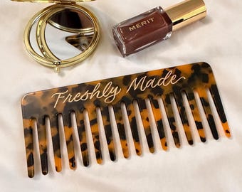 Personalized Hand Engraved Hair Comb