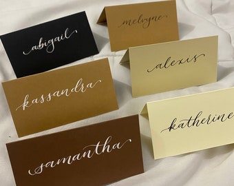 Custom Handwritten Calligraphy Placecards (Sets of 5)