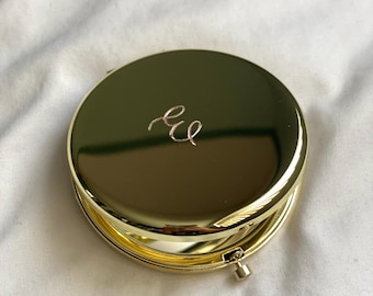 Personalized Hand Engraved Compact Mirror