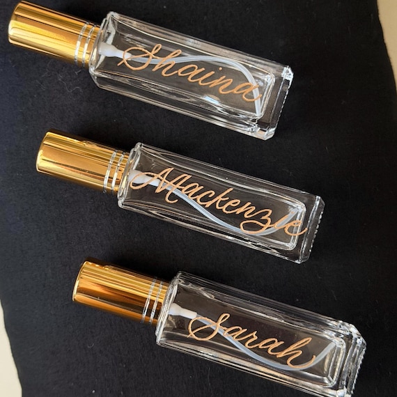 Personalized Hand Engraved Mini Travel Perfume Bottle