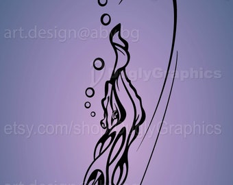 Cephalopod Vector Graphic: Octopus Sepia Illustration (Digital Download)