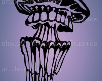 Illustrazione vettoriale di una medusa Medusa (ai, eps, pdf, svg, dxf, png, jpg)