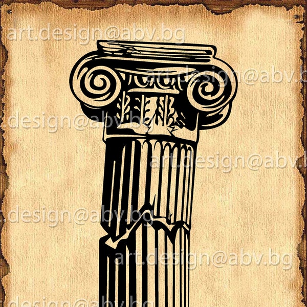 Vector ROMAN COLUMN, volutes, AI, eps, pdf, png, svg, dxf, jpg Download, Digital image, graphical, discount coupons