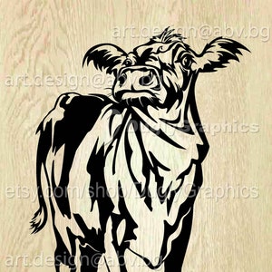 Vector koe, trots kalf, ai, png, eps, pdf, svg, dxf, jpg, svg koe, grafische afbeelding Art Print, vaars, grappig