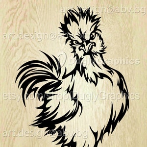 Vector SILKIE CHICKEN hen, ai, eps, pdf, svg, dxf, png, jpg Download, Digital image, animal, bird, cock