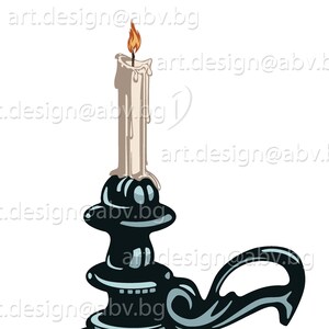 Candlestick Vector Image: Fire Graphic (Digital Download)