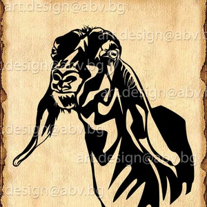 Vector GOAT, head, AI, PNG, eps, pdf, svg, dxf, jpg Instant Download, Art Print, svg animal