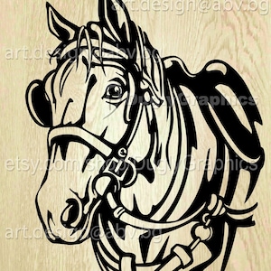 Vector HORSE draft SVG DXF ai eps pdf png jpg Download Digital image animal farm graphical image