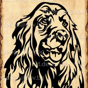 Vector COCKER SPANIEL, dog head, pet, ai, eps, SVG, dxf, pdf, png, jpg Download, Digital image, graphical, animal, discount coupons