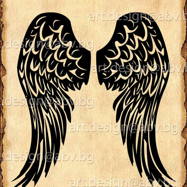Engel Flügel Vektorgrafik (Digitaler Download)