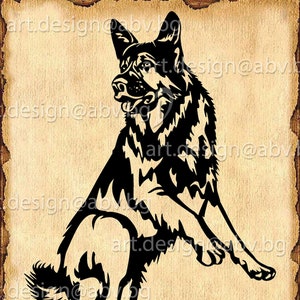 Vector DOG, Dancing German Shepherd, AI, png, pdf, eps, svg, dxf, jpg Download, cute, Digital image, graphical, animal, discount coupons