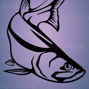 Tarpon Fish Vector Art: Stylized Graphic Image (Digital Download)