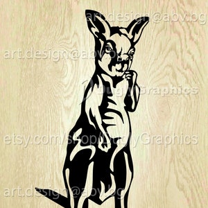 Vector KANGAROO baby ai png eps pdf svg dxf jpg svg graphical Art Print image