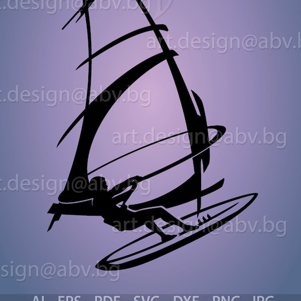 Vector WINDSURFER, AI, eps, pdf, svg, dxf, png, jpg Download, Digital image, graphical image, birds, gull, discount coupons