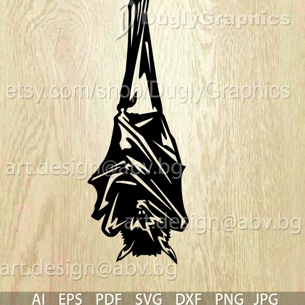 Vector SLEEPING BAT, ai, png, eps, pdf, dxf, svg, jpg Download files, Digital, graphical, halloween bat