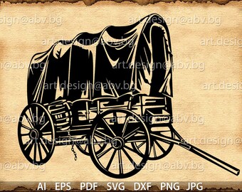 Download Covered Wagon Svg Etsy