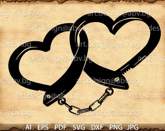Heart Handcuffs Etsy