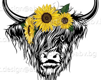 Download Highland Cow Vector Etsy