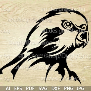 Vector PARROT head AI eps pdf SVG dxf png jpg Download Digital image graphical
