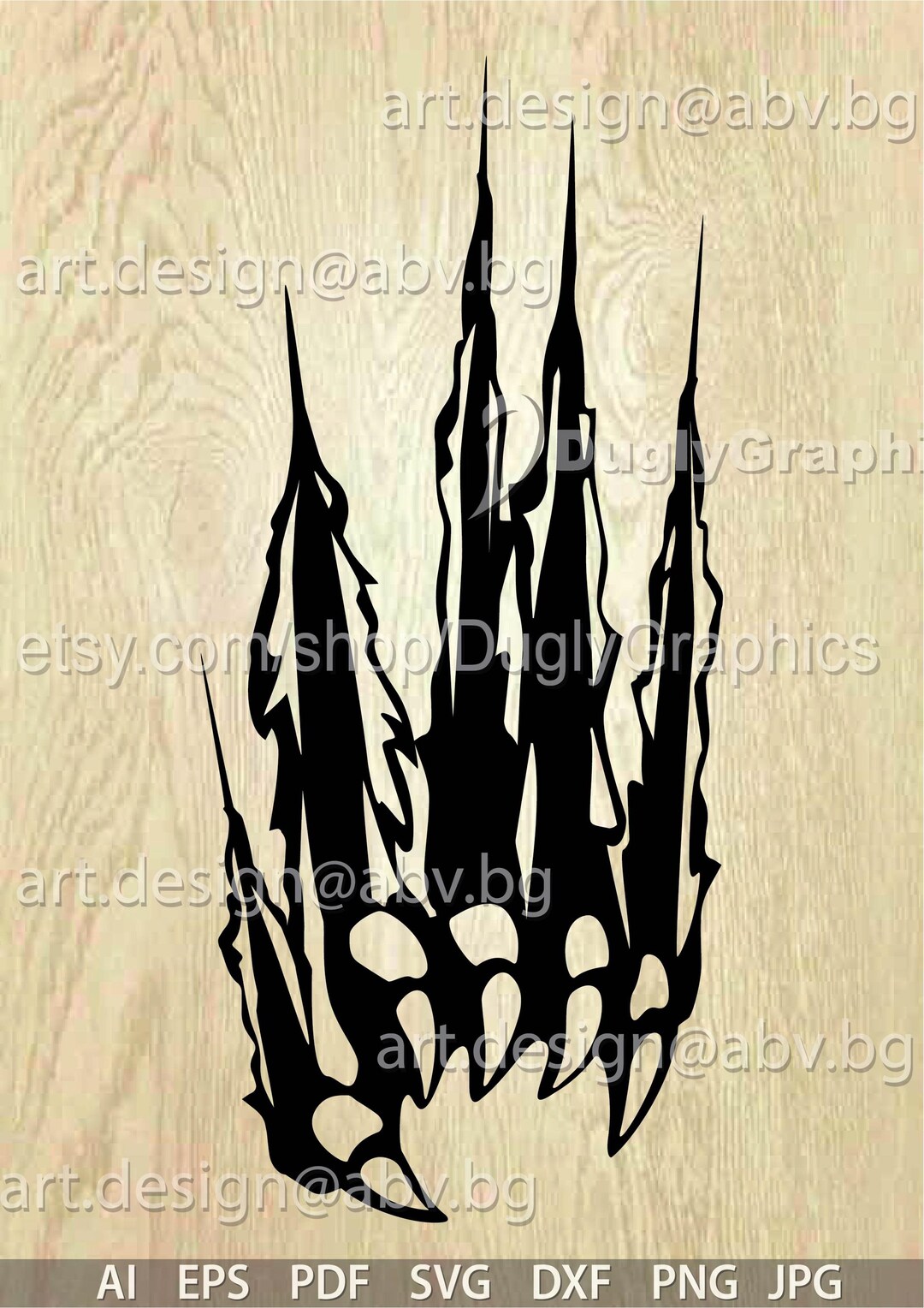 Beast Claw Vector Graphic: Monster Art (digital Download) - Etsy