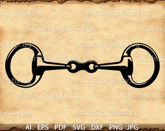 Ilustración vectorial de bocado de filete: Gráfico de caballo (descarga digital)