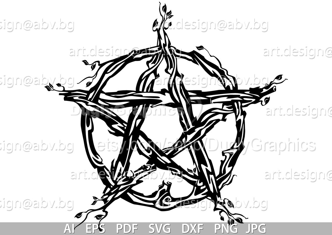 Vector PENTAGRAM SYMBOL Ai Png Eps Pdf Svg Dxf Jpg - Etsy