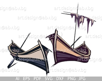 Immagini vettoriali di barche: grafica di imbarcazioni marine (download digitale)