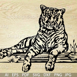 Tiger Vector Image Art Print (Digital Download)